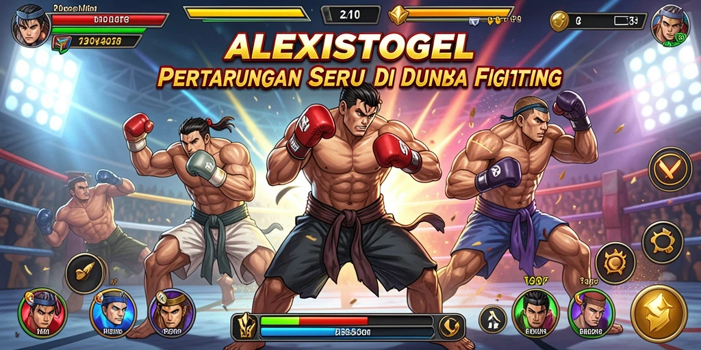Screenshot utama ALEXISTOGEL menampilkan aksi pertarungan seru.
