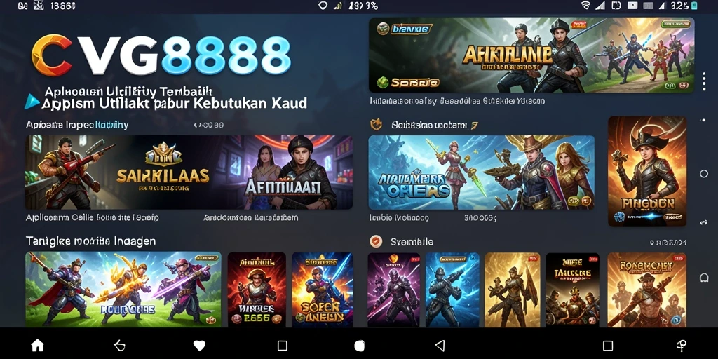 Tampilan antarmuka aplikasi CVG8888 yang modern dan intuitif.