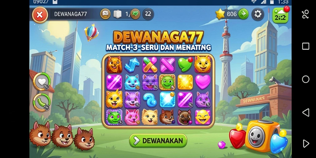Gameplay menarik DEWANAGA77 dengan grafis penuh warna.