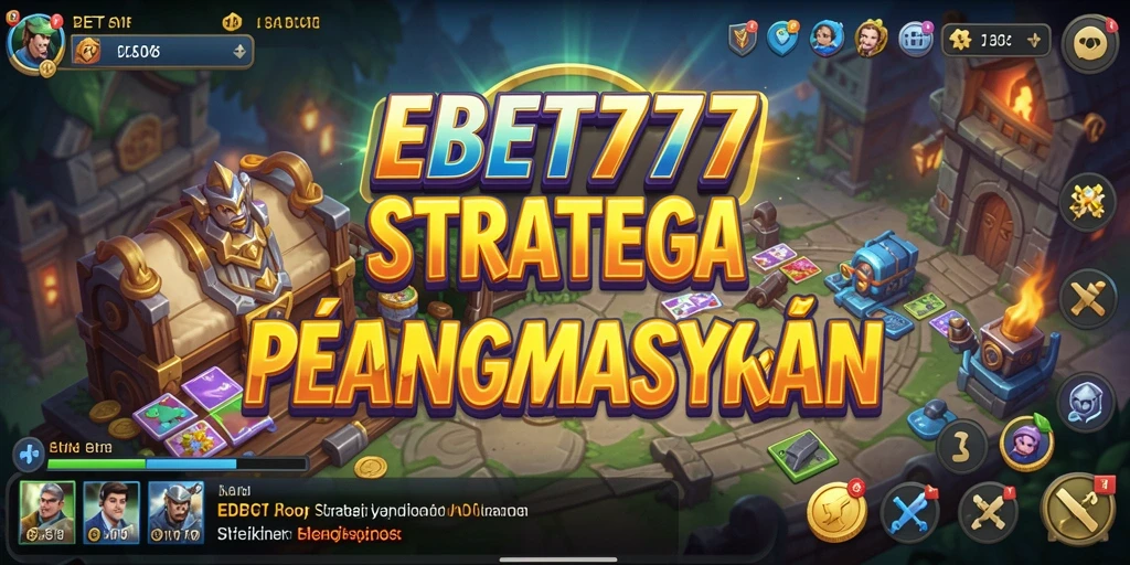 Tampilan gameplay EBET777 yang menampilkan pertempuran strategi mendebarkan.