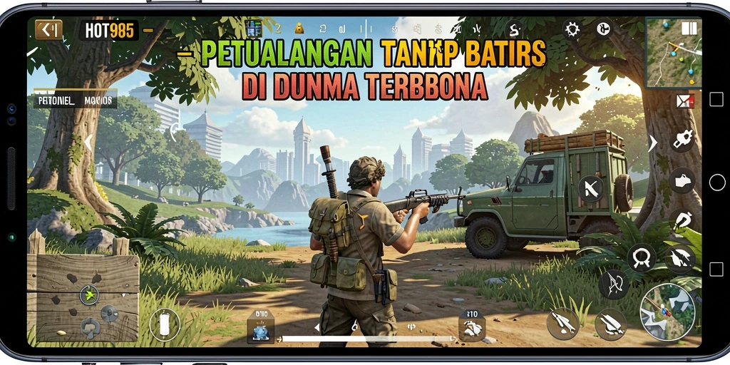 Screenshot utama menampilkan gameplay Open World yang epik dan menyenangkan.