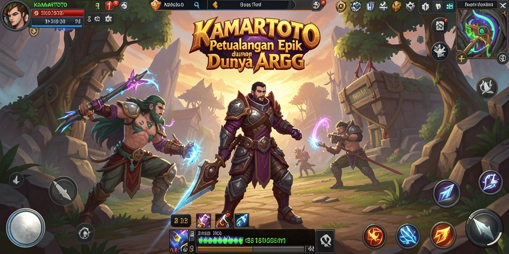 Screenshot KAMARTOTO menampilkan aksi pertempuran yang seru dalam dunia ARPG.