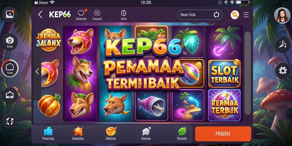 Tampilan gameplay menarik dari KEPO66 dengan simbol dan efek visual yang memukau.