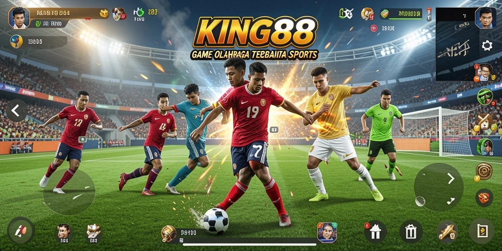 Tangkapan layar gameplay KING88 dengan aksi olahraga yang intens.
