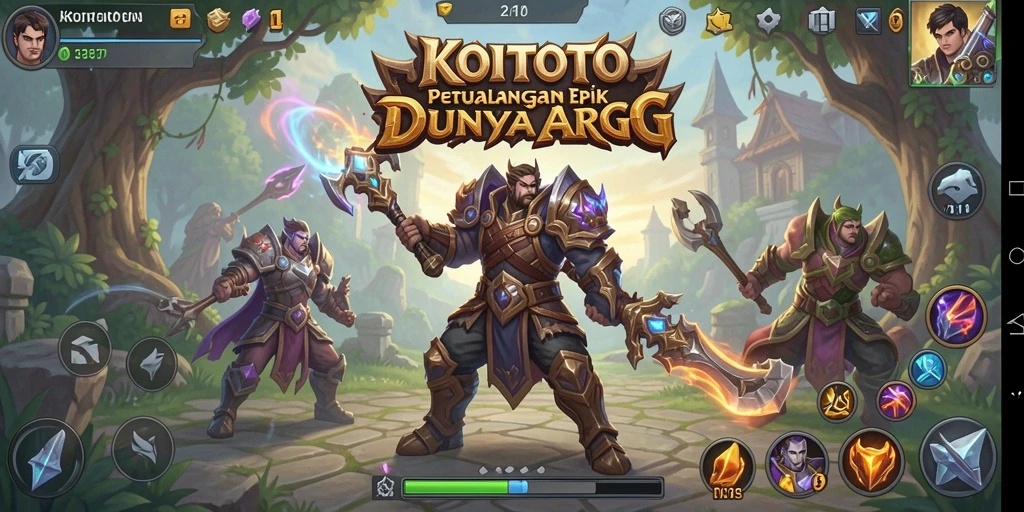 Screenshot utama KOITOTO menampilkan pertarungan seru dan grafis menakjubkan.