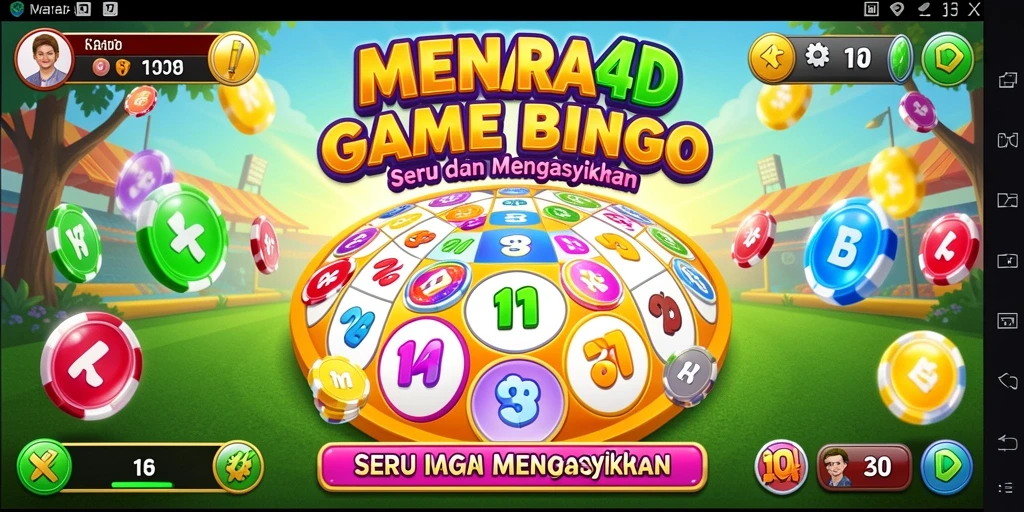 Gambar gameplay seru MENARA4D dengan berbagai kartu Bingo.