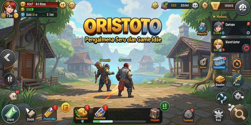 Screenshot gameplay <strong>ORISTOTO</strong> menampilkan elemen Idle yang menarik.